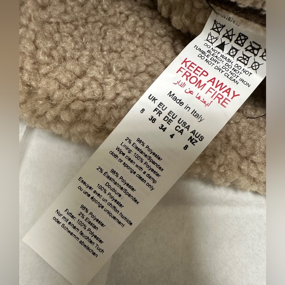 NWT; Boohoo SUEDETTE BORG TRIM AVIATOR JACKET🌟 - Picture 5 of 9